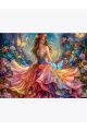 Алмазная мозаика на подрамнике «Девушка радуга» 40x30 см, 30 цветов