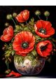 Алмазная мозаика на подрамнике «Маки» 50x40 см, 30 цветов