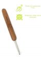 Крючок для вязания металлический с бамбуковой ручкой , диаметр 3,5 мм, длина 13 см