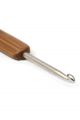 Крючок для вязания металлический с бамбуковой ручкой , диаметр 3,5 мм, длина 13 см