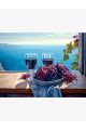 Алмазная мозаика без подрамника «Виноградный натюрморт» 70x50 см, 30 цветов