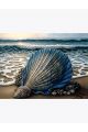 Алмазная мозаика без подрамника «Жемчужина у моря» 50x40 см, 30 цветов