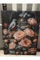 Алмазная мозаика на подрамнике «Птица на розе» 90x70 см, 30 цветов