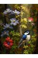 Алмазная мозаика без подрамника «Птицы в природе» 50x40 см, 29 цветов