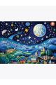 Алмазная мозаика без подрамника «Звездное небо» 40x30 см, 30 цветов