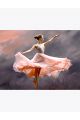 Алмазная мозаика на подрамнике «Балерина в танце» 70x50 см, 48 цветов