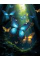 Алмазная мозаика без подрамника «Бабочки в лесу» 40x30 см 50 цветов
