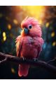 Алмазная мозаика без подрамника «Розовый попугай » 40x30 см, 30 цветов