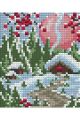 Алмазная мозаика «Зимняя сказка» 15x15  см. Набор  5шт., 22 цветов