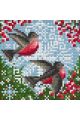 Алмазная мозаика «Зимняя сказка» 15x15  см. Набор  5шт., 22 цветов