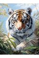 Алмазная мозаика без подрамника «Тигр» 130x100 см, 50 цветов