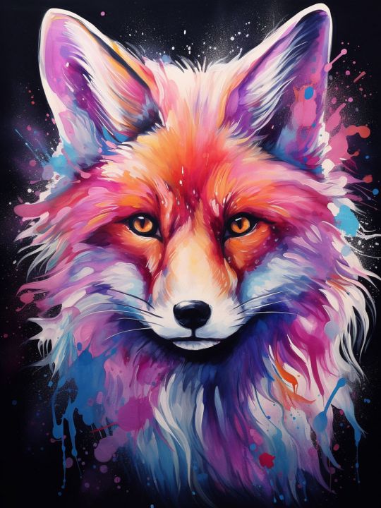 Алмазная мозаика на подрамнике «Лиса» 50x40 см, 49 цветов