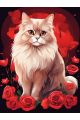 Алмазная мозаика без подрамника «Котик» 130x100 см, 50 цветов