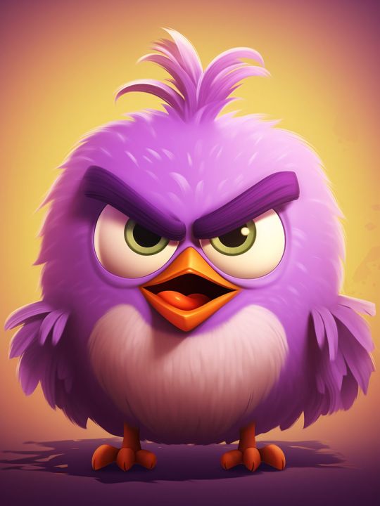 Алмазная мозаика без подрамника «Злой Angry» 25x20 см, 36 цветов