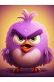 Алмазная мозаика без подрамника «Злой Angry» 25x20 см, 36 цветов