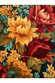 Алмазная мозаика без подрамника «Цветочный фон» 130x100 см, 49 цветов