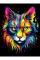 Алмазная мозаика без подрамника «Кошка» 25x20 см, 40 цветов