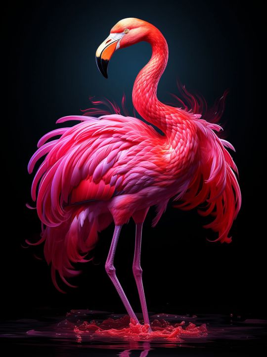 Алмазная мозаика на подрамнике «Фламинго» 40x30 см, 48 цветов