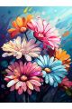 Алмазная мозаика без подрамника «Букет цветов» 50x40 см, 48 цветов