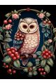 Алмазная мозаика без подрамника «Совушка» 25x20 см, 36 цветов
