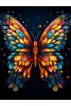 Алмазная мозаика без подрамника «Бабочка» 70x50 см, 50 цветов