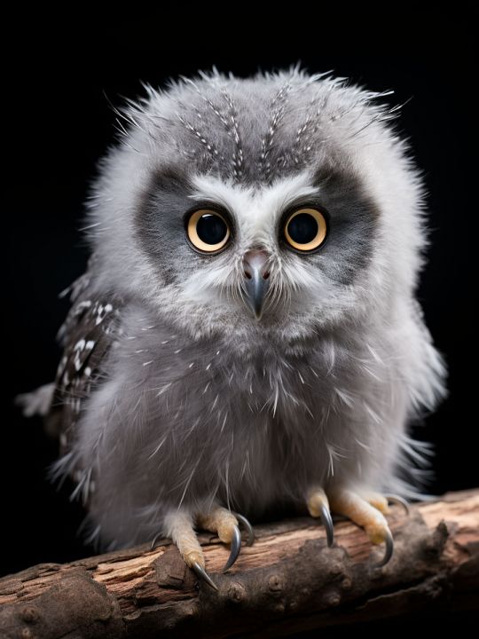 Алмазная мозаика без подрамника «Совёнок» 25x20 см, 39 цветов