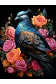 Алмазная мозаика без подрамника «Голубь» 50x40 см, 50 цветов