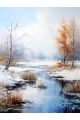 Картина интерьерная «Зимний пейзаж» холст 50 x 40 см