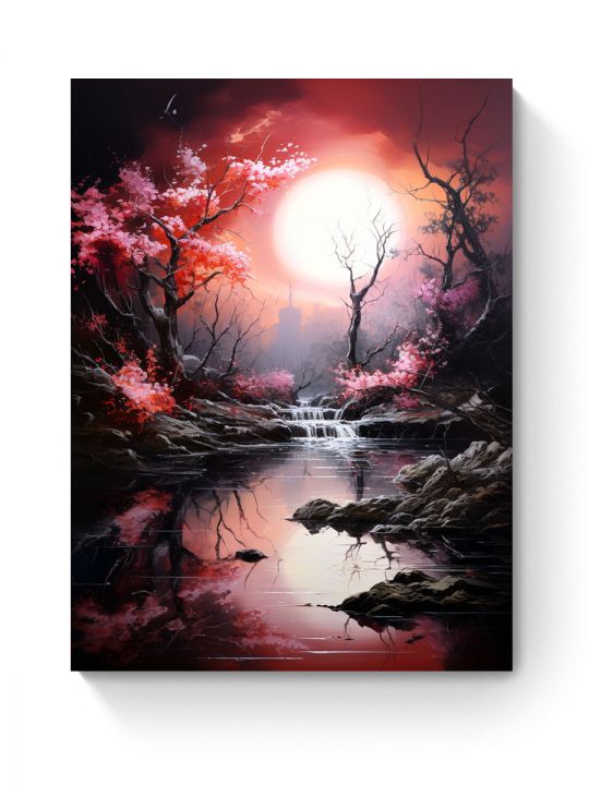 Картина интерьерная на подрамнике «Сакура» холст 70 x 50 см