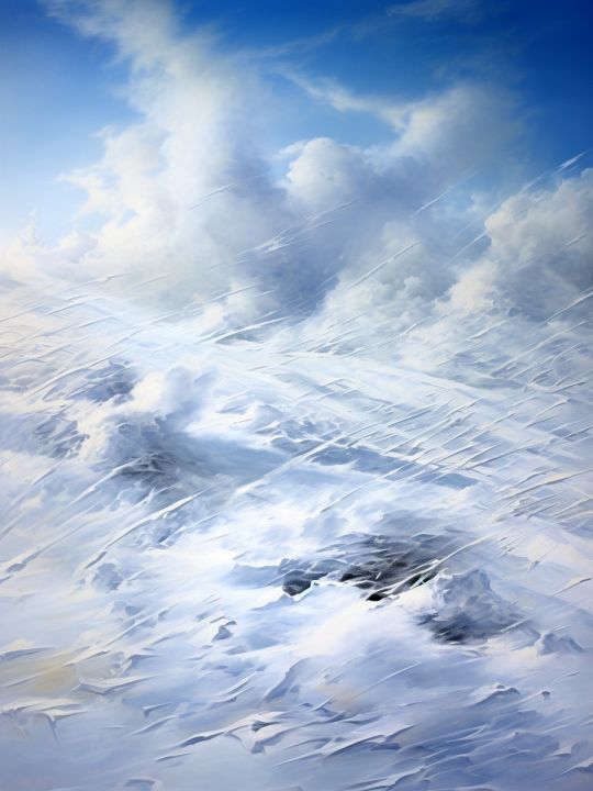 Картина интерьерная «Снежный пейзаж» холст 18 x 24 см