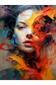 Картина интерьерная «Девушка в красках» холст 60 x 50 см