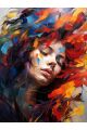 Картина интерьерная «Девушка в красках» холст 18 x 24 см