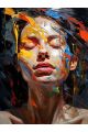 Картина интерьерная «Девушка в красках» холст 50 x 40 см