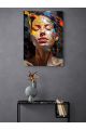 Картина интерьерная на подрамнике «Девушка в красках» холст 50 x 40 см