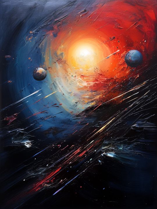 Картина интерьерная «Космос» холст 18 x 24 см