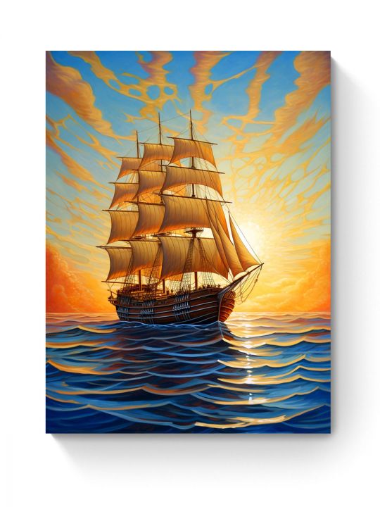 Картина интерьерная на подрамнике «Корабль» холст 50 x 40 см