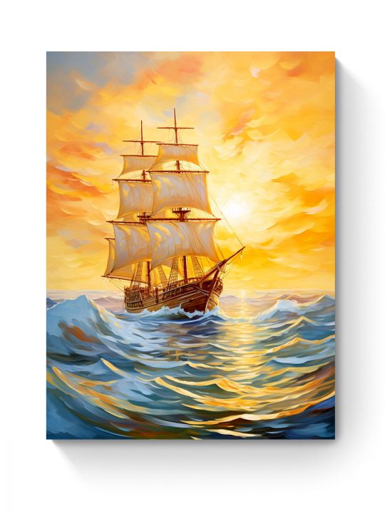 Картина интерьерная на подрамнике «Корабль» холст 40 x 30 см