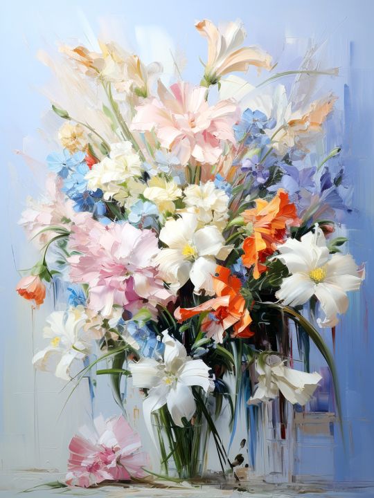Картина интерьерная «Цветы» холст 40 x 30 см