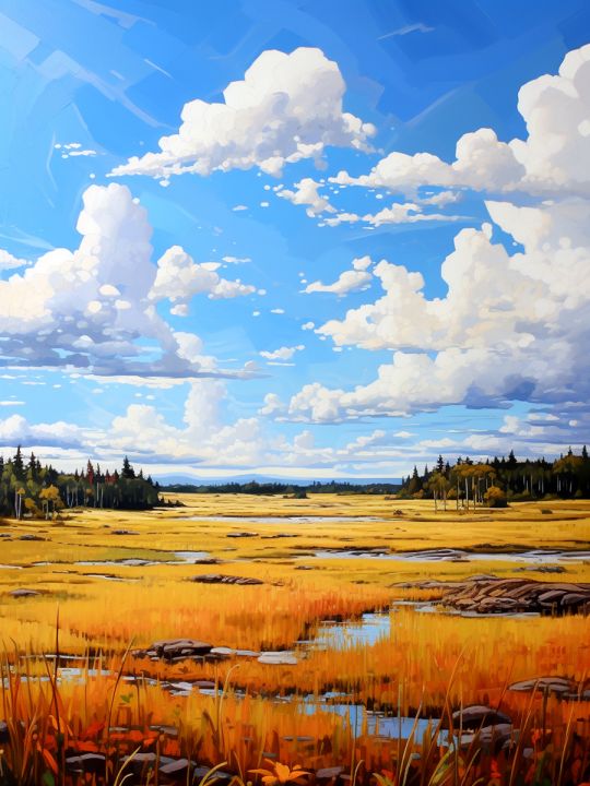 Картина интерьерная «Красивое поле» холст 25 x 35 см