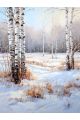 Картина интерьерная «Зимний пейзаж» холст 18 x 24 см