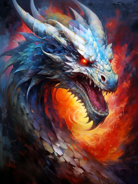 Картина интерьерная «Дракон» холст 25 x 35 см