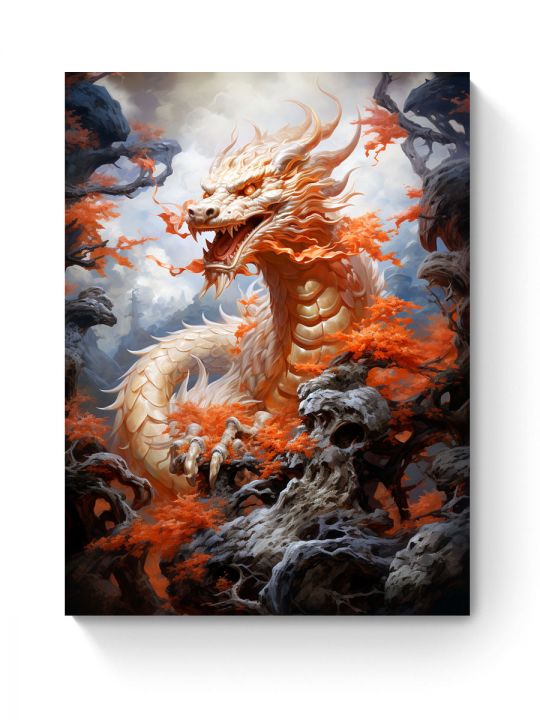 Картина интерьерная на подрамнике «Дракон» холст 70 x 50 см
