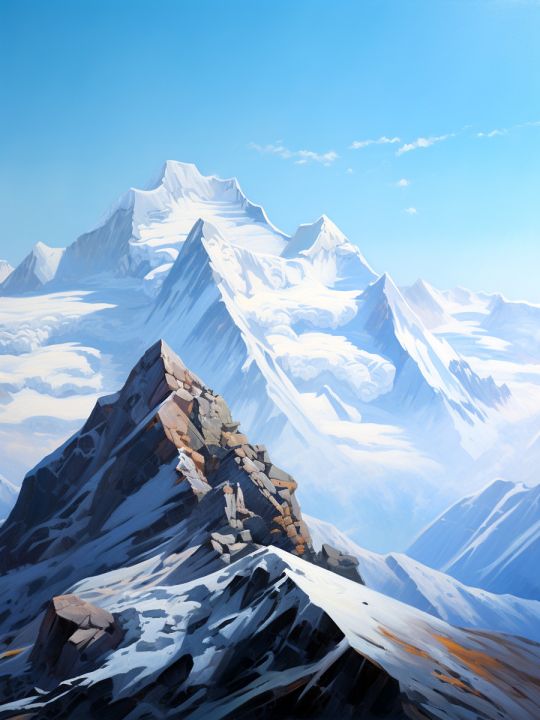 Картина интерьерная «Горы» холст 70 x 50 см