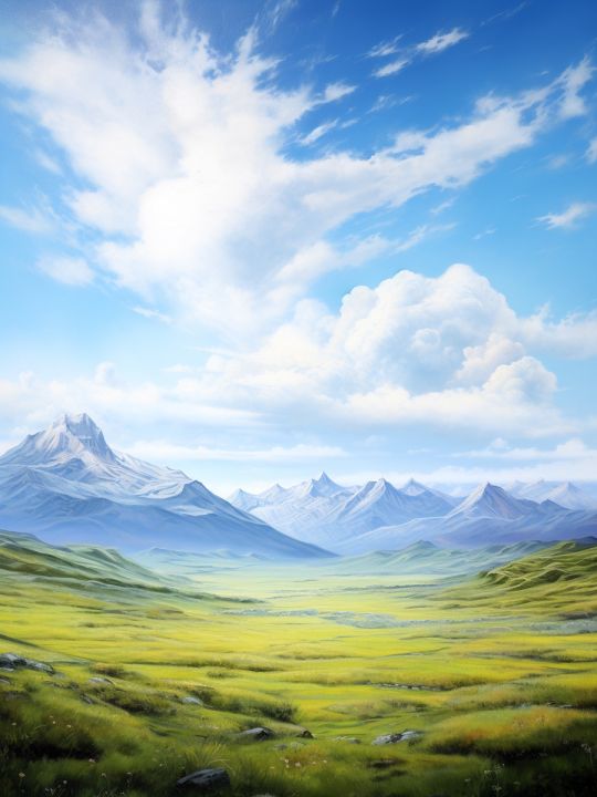 Картина интерьерная «Горы» холст 25 x 35 см