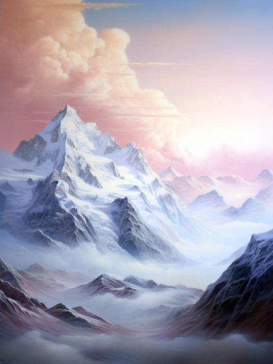 Картина интерьерная «Горы» холст 50 x 40 см