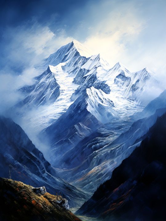 Картина интерьерная «Горы» холст 130 x 100 см