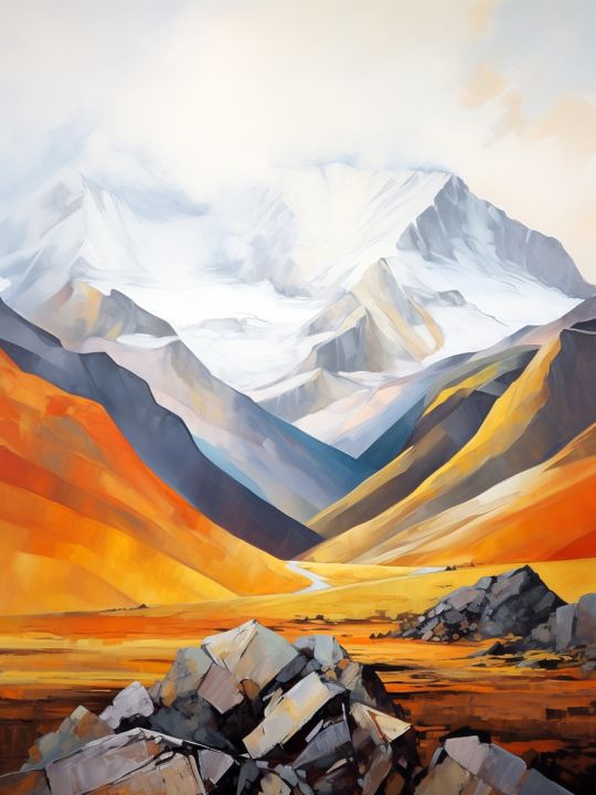 Картина интерьерная «Горы» холст 50 x 40 см