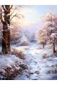 Картина интерьерная «Зимний лес» холст 90 x 70 см