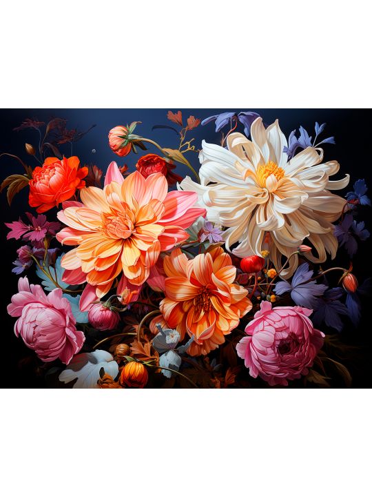 Картина интерьерная «Цветы» холст 50 x 40 см