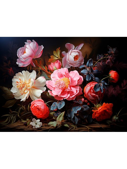 Картина интерьерная «Цветы» холст 130 x 100 см